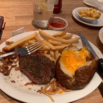 Cheddar's Scratch Kitchen - 6oz steak with 2 sides Loaded Baked Potato and fries - American Near Me - Harker Heights, Texas Cheddar's Scratch Kitchen - 6oz steak with 2 sides Loaded Baked Potato and fries - American Near Me - Harker Heights, Texas