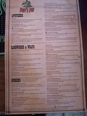 Menu photo 2 Wichita's Puff's Pub Gresham, OR
