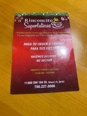 Menu photo 1 Superlatinos cafe Restaurant Miami, FL Menu photo 1 Superlatinos cafe Restaurant Miami, FL