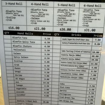 Hand Roll Factory - Menu - Sushi Bars Near Me - West Covina, California