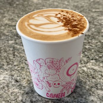 Calavera Coffee - Cappuccino with Villain Sauce - Coffee & Tea Near Me - Hollister, California Calavera Coffee - Cappuccino with Villain Sauce - Coffee & Tea Near Me - Hollister, California