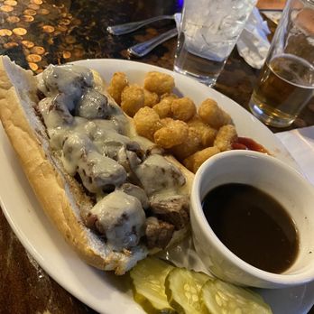The Stein & Vine - Beef French Dip Sandiwch and tots - Bars Near Me - Brandon, Florida