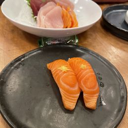 King salmon nigiri, 12pc chefs plate sashimi King salmon nigiri, 12pc chefs plate sashimi