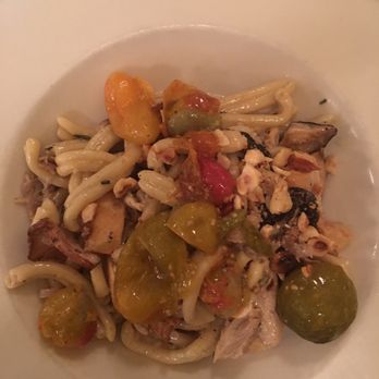 Hazelnut Kitchen - Casarecce - braised rabbit in a pasta with tomatoes and deliciousness. - New American Near Me - Trumansburg, New York Hazelnut Kitchen - Casarecce - braised rabbit in a pasta with tomatoes and deliciousness. - New American Near Me - Trumansburg, New York