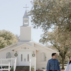 Front of the chapel, with the reception building in the background.