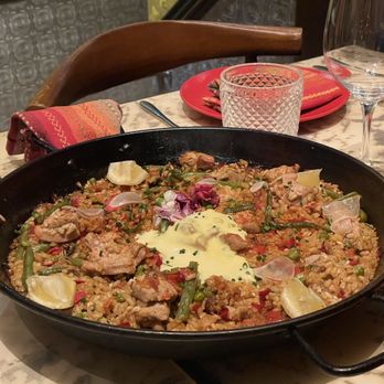 Canela Bistro Bar - Chicken & Chorizo Paella - Spanish Near Me - San Francisco, California Canela Bistro Bar - Chicken & Chorizo Paella - Spanish Near Me - San Francisco, California