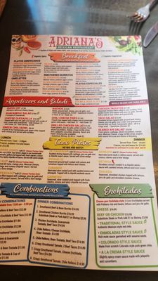 Menu photo 4 Adriana's Mexican Restaurant Franktown, CO Menu photo 4 Adriana's Mexican Restaurant Franktown, CO