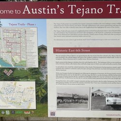 Austins Tejano Trails - Sign at 6th and Comal