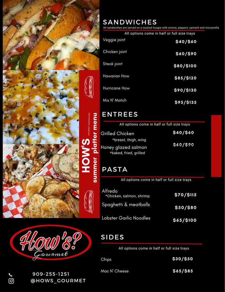 HOW’S GOURMET SANDWICH AND CHIPS Updated May 2024 Fontana, California Sandwiches