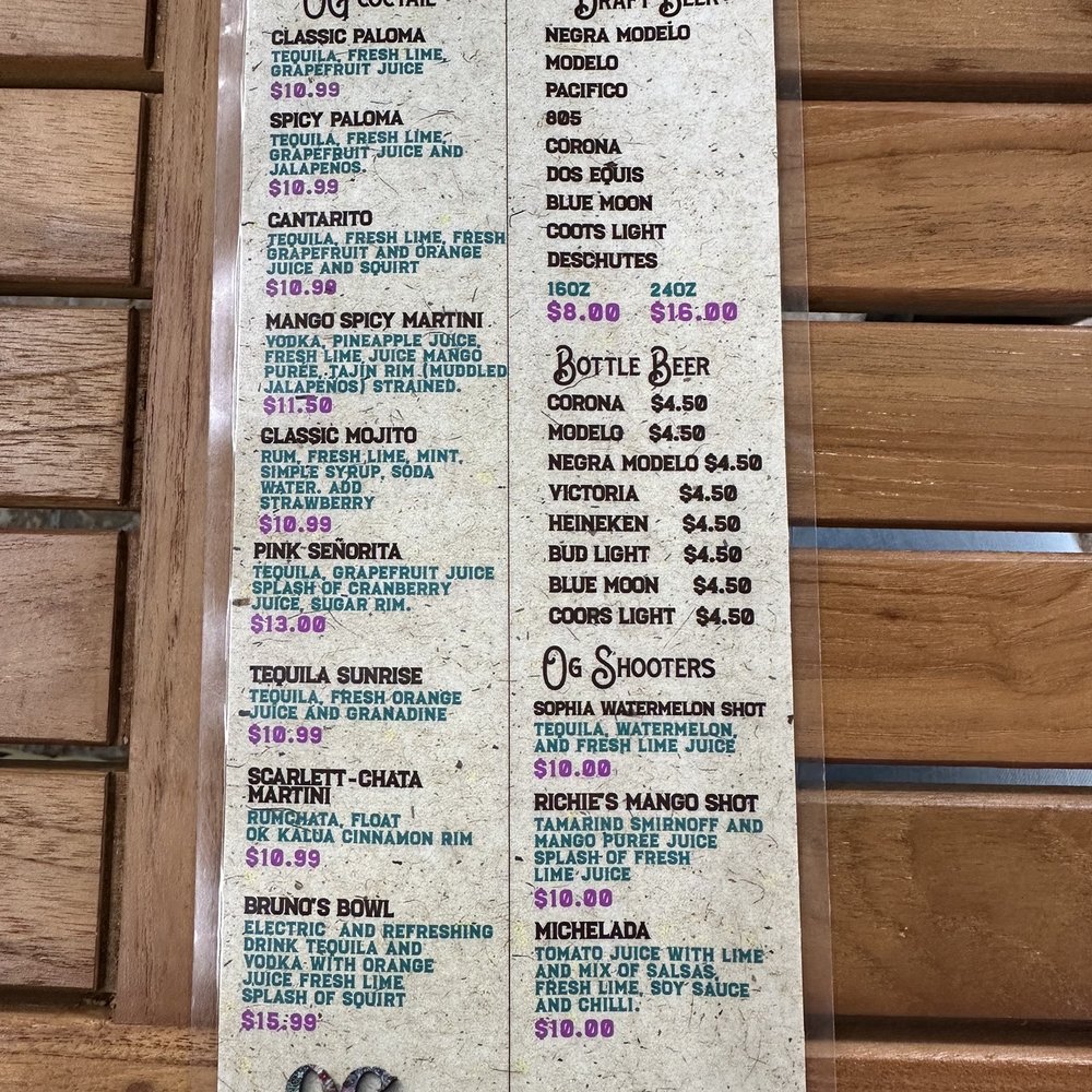 OG Mexican Grill & Cantina - Drink menu - Mexican Near Me - Aloha, Oregon OG Mexican Grill & Cantina - Drink menu - Mexican Near Me - Aloha, Oregon