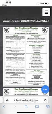 Menu photo 3 Bent River Brewing Moline, IL
