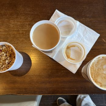 Farmacy - Our morning coffees and yogurt parfait - Coffee & Tea Near Me - Bakersfield, California