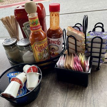 Mario's Early Toast - 12.05.25 Table condiments, they got it all covered!! - Breakfast & Brunch Near Me - Rocklin, California