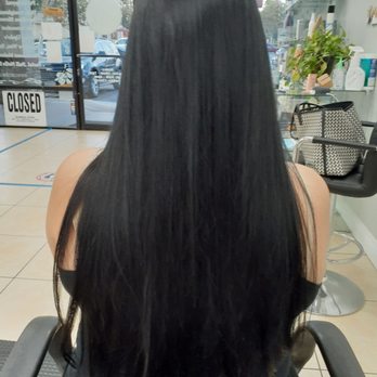 Cut Color & Curl - Dyed it natural black and keratin treatment, love my hair so bouncy ...color and keratin by Minin - Hair Salons Near Me - Chino, California Cut Color & Curl - Dyed it natural black and keratin treatment, love my hair so bouncy ...color and keratin by Minin - Hair Salons Near Me - Chino, California
