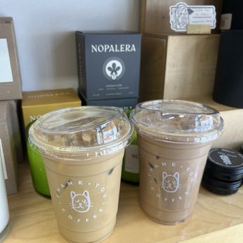 Thank You Coffee - Hojicha Latte (left) Thank You Mocha (right) - Coffee & Tea Near Me - Los Angeles, California Thank You Coffee - Hojicha Latte (left) Thank You Mocha (right) - Coffee & Tea Near Me - Los Angeles, California