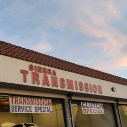 Sierra Transmission & Auto Repair - The sign in the front of the business