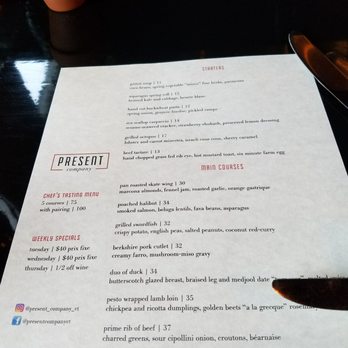Present Company - JUNE 2017 menu - New American Near Me - Simsbury, Connecticut Present Company - JUNE 2017 menu - New American Near Me - Simsbury, Connecticut
