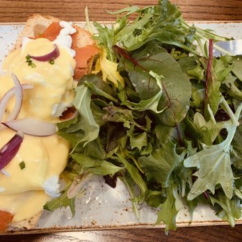 First Watch - Eggs Benedict with smoked salmon - American Near Me - Holly Springs, North Carolina First Watch - Eggs Benedict with smoked salmon - American Near Me - Holly Springs, North Carolina