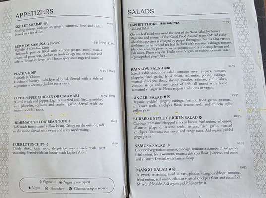 Menu photo 6 Burma Superstar Alameda, CA