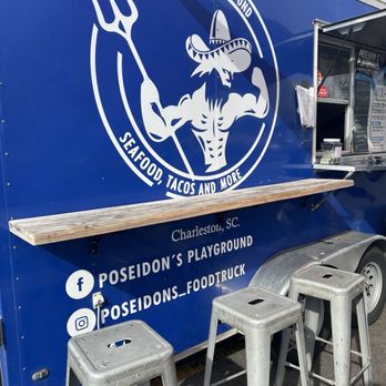 Poseidon's Playground - a blue food truck - Food Trucks Near Me - North Charleston, South Carolina