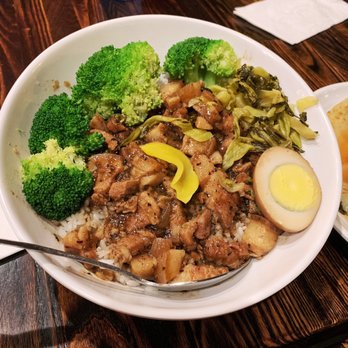 Taipei Cafe - One of the highlights of the meal: braised pork over rice - Taiwanese Near Me - Chicago, Illinois
