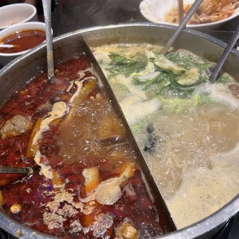 Happy Lamb Hot Pot - Half and half - Chinese Near Me - Plano, Texas