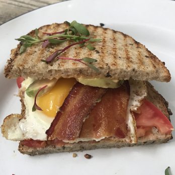 Blueys Kitchen - Fried Egg sandwich (half of the sandwich) - Cafes Near Me - Santa Monica, California