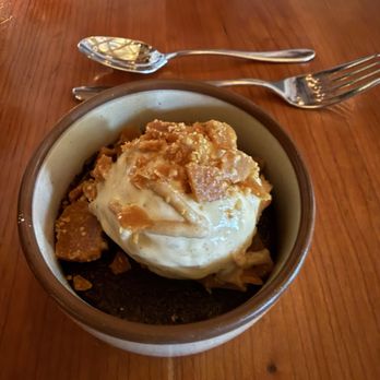 Hearthside - Brownie pudding with coconut ripple and peanut butter - New American Near Me - Collingswood, New Jersey