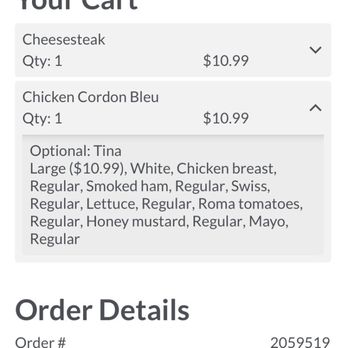 Penn Station - My order... - Fast Food Near Me - Indianapolis, Indiana