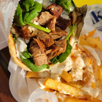 Demo's Grille - a sandwich and french fries - Food Trucks Near Me - Hilliard, Ohio