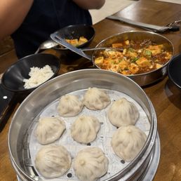 Mapo Tofu, dumplings