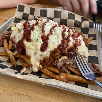 Carroll's Barbeque - Loaded fries--so yummy! - Barbeque Near Me - Blue Ridge, Georgia