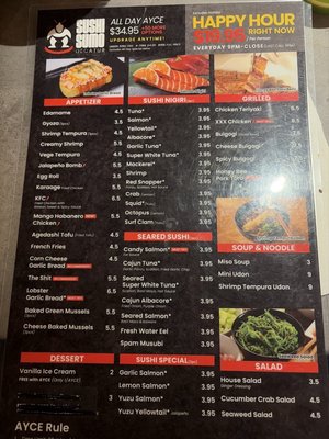 Menu photo 5 Sumo Henderson Henderson, NV