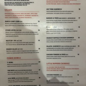 Ranch Camp - Menu - Mexican Near Me - Stowe, Vermont Ranch Camp - Menu - Mexican Near Me - Stowe, Vermont