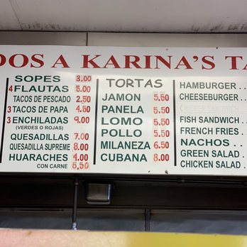 Karina's Tacos - Mexican Near Me - South El Monte, California