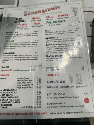 Menu photo 1 Sonoratown Los Angeles, CA Menu photo 1 Sonoratown Los Angeles, CA