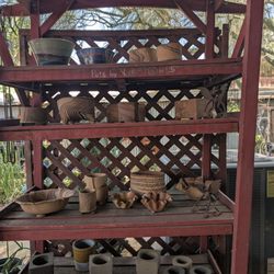Selection of handmade pottery from artists near to Bakersfield.
