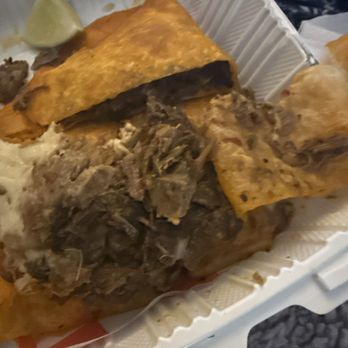 Taquería Los Primos - The whole hard beef chunks that came in the quesadilla. - Mexican Near Me - Temple Hills, Maryland Taquería Los Primos - The whole hard beef chunks that came in the quesadilla. - Mexican Near Me - Temple Hills, Maryland