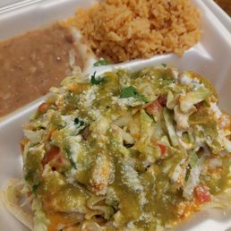 Chicken flautas, rice and beans Chicken flautas, rice and beans