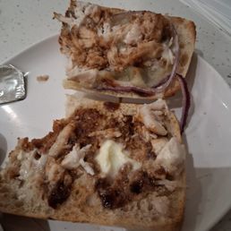 Barbeque chicken but no chicken sandwich. Go somewhere else if you want a decent value
