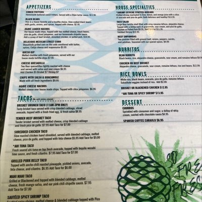 Menu photo 2 Agave Bluffton, SC