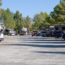 Preferred RV Resort - VIEW OF OUR 300 ROW OF PULL THRU SITES. FULL HOOK UPS