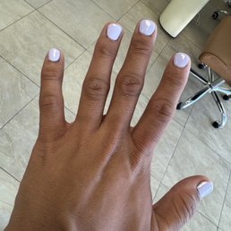 Manicure with Lavender polish Manicure with Lavender polish
