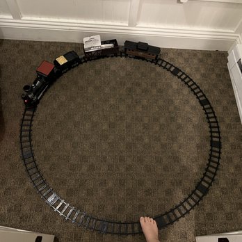 The Red Caboose Motel - Purchased a train set at the train museum and set it up inside the bunk room. - Hotels Near Me - Ronks, Pennsylvania The Red Caboose Motel - Purchased a train set at the train museum and set it up inside the bunk room. - Hotels Near Me - Ronks, Pennsylvania