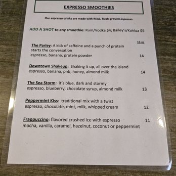 Parley Cafe - Espresso Smoothie - Cafes Near Me - Charlotte Amalie, Virgin Islands Parley Cafe - Espresso Smoothie - Cafes Near Me - Charlotte Amalie, Virgin Islands