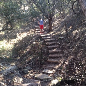 River Place Nature Trail - Trying to catch up with him... But this shows more stairs... - Hiking Near Me - Austin, Texas