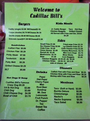 Menu photo 4 Cadillac Bills Elsberry, MO