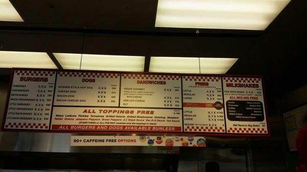 Menu photo 7 Five Guys Torrance, CA