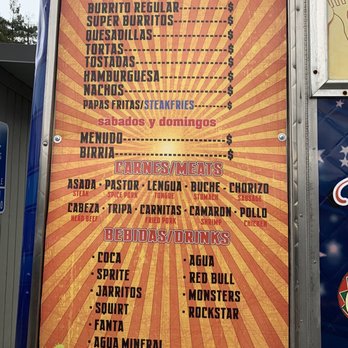 Tacos El Cuñado - Their menu - Food Trucks Near Me - Napa, California Tacos El Cuñado - Their menu - Food Trucks Near Me - Napa, California