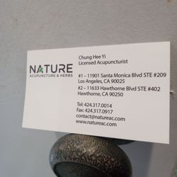 Nature Acupuncture & Herbs - Classic business card
